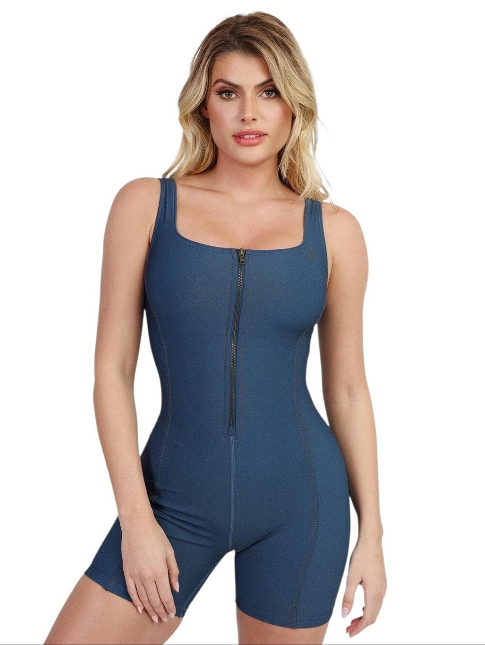 Popilush shapewear denim romper
